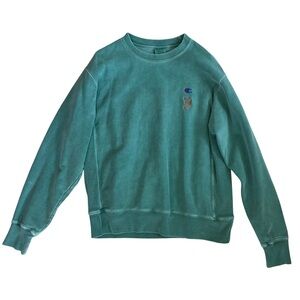 Champion Reverse Weave Snoopy Teal Crewneck Sweatshirt